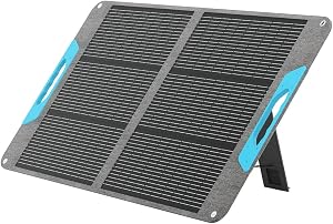 Renogy 100 Watt Solar Panel, N-Type 100W Portable Solar Panels w/Kickstands, Foladable 25%